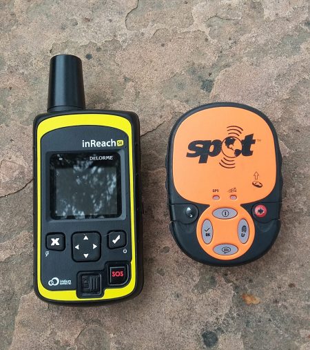 DeLorme inReach Se and SPOT Messenger. Photo by Gerald Trainor.