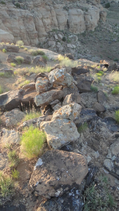 Stone alignment near Nancy Patterson Village, southern Utah. Photo by Gerald trainor.